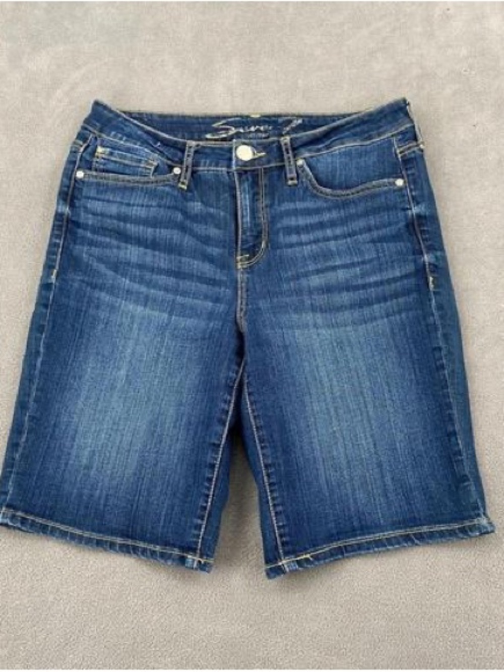 Seven7 Women's Dark Blue Jean Shorts